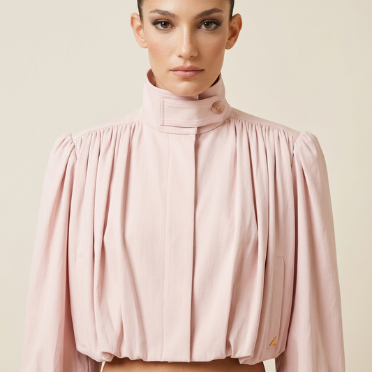 Veste statement Nova pour femme | Manches plissées, coupe courte