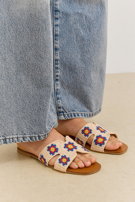 Paloma Women's Floral Sandals - styled view