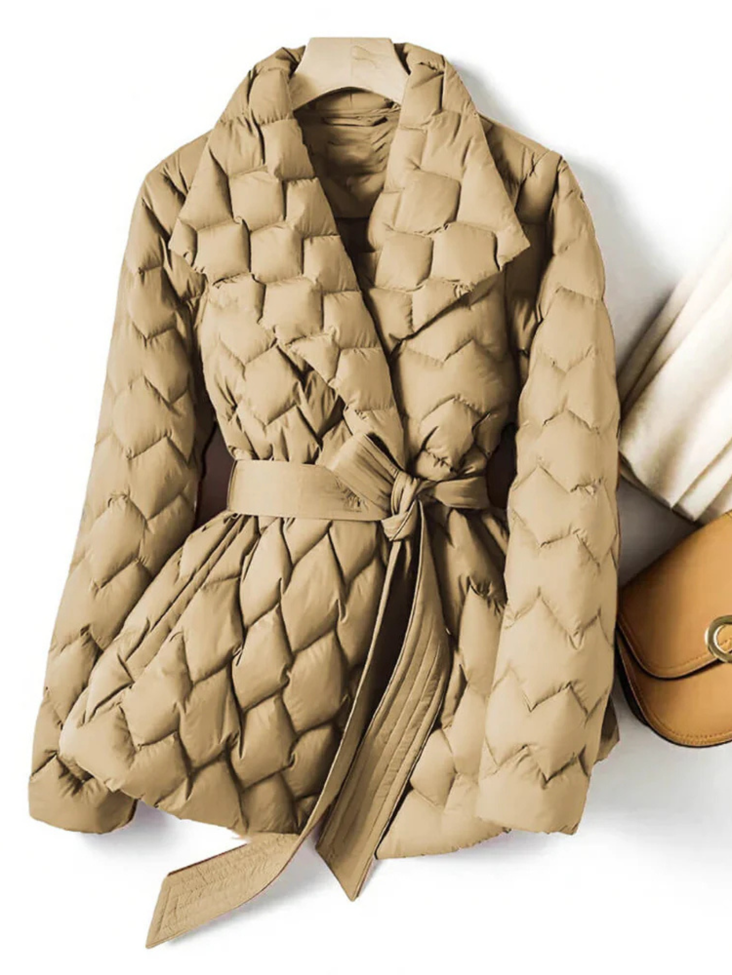 Opal Women's Quilted Coat - flat lay