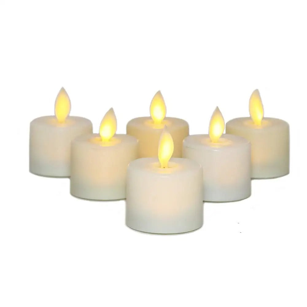 Slate LED Flameless Candles - back view