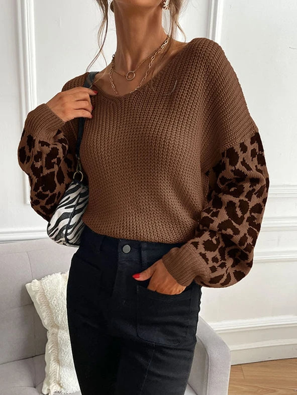 Ottilie Women's Leopard Sweater - styled view