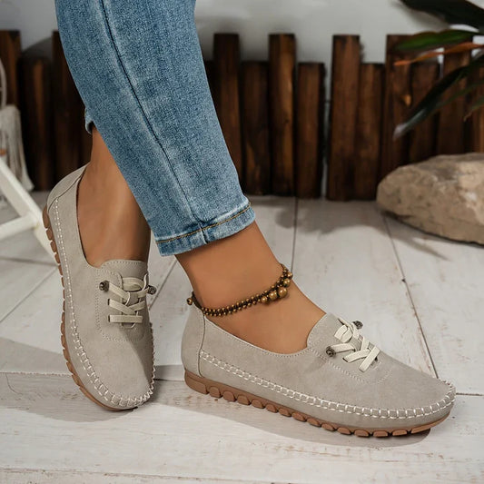 Maren Women's Suede Loafers - styled view