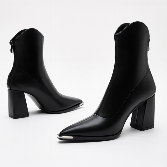 Harlow Women's Block Heel Ankle Boots - styled view