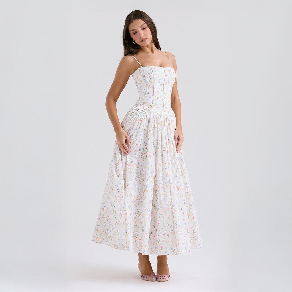 Robe d’Été Femme Ivy | Coton Extensible Doux, Robe pour Fête au Jardin