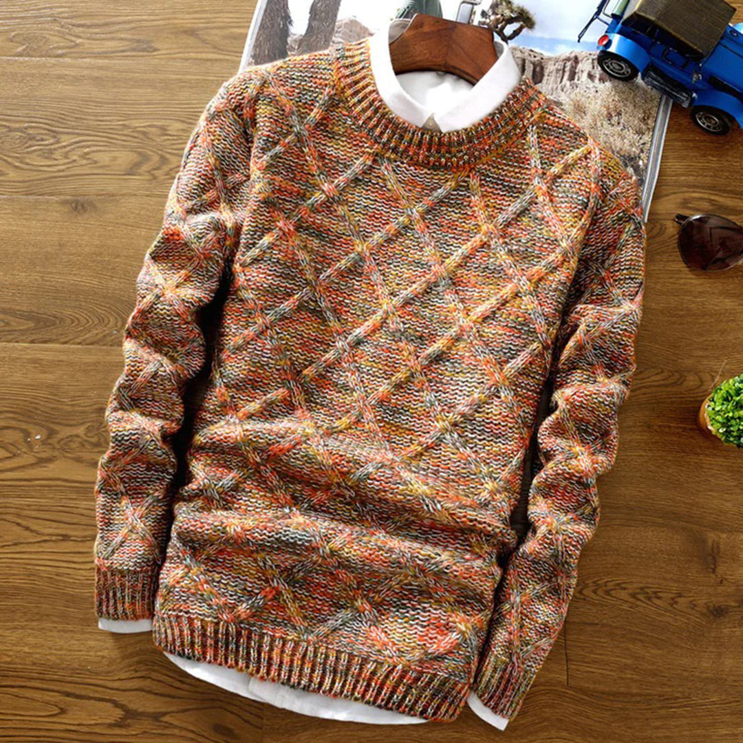 Caleb Men's Sweater - fabric and finish detail
