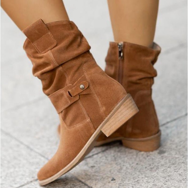 Kaia Women's Suede Ankle Boots - front view
