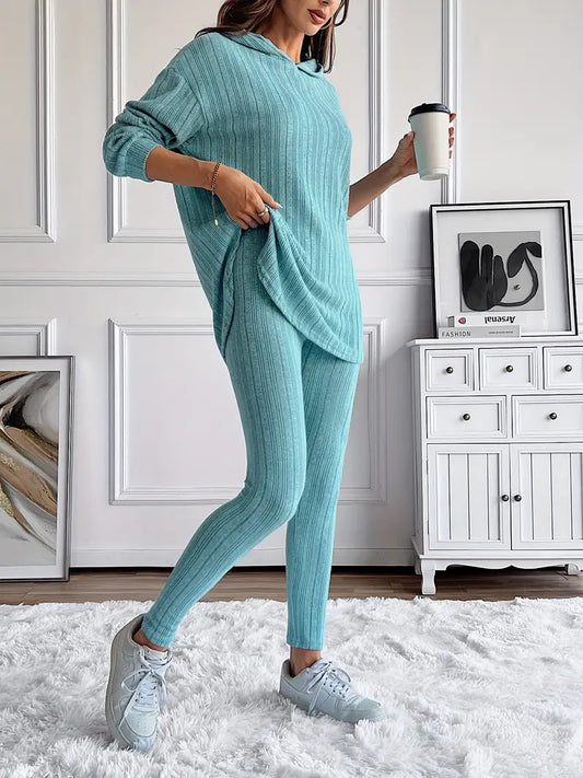 Sienna Women's Ribbed Knit Knit Lounge - styled view