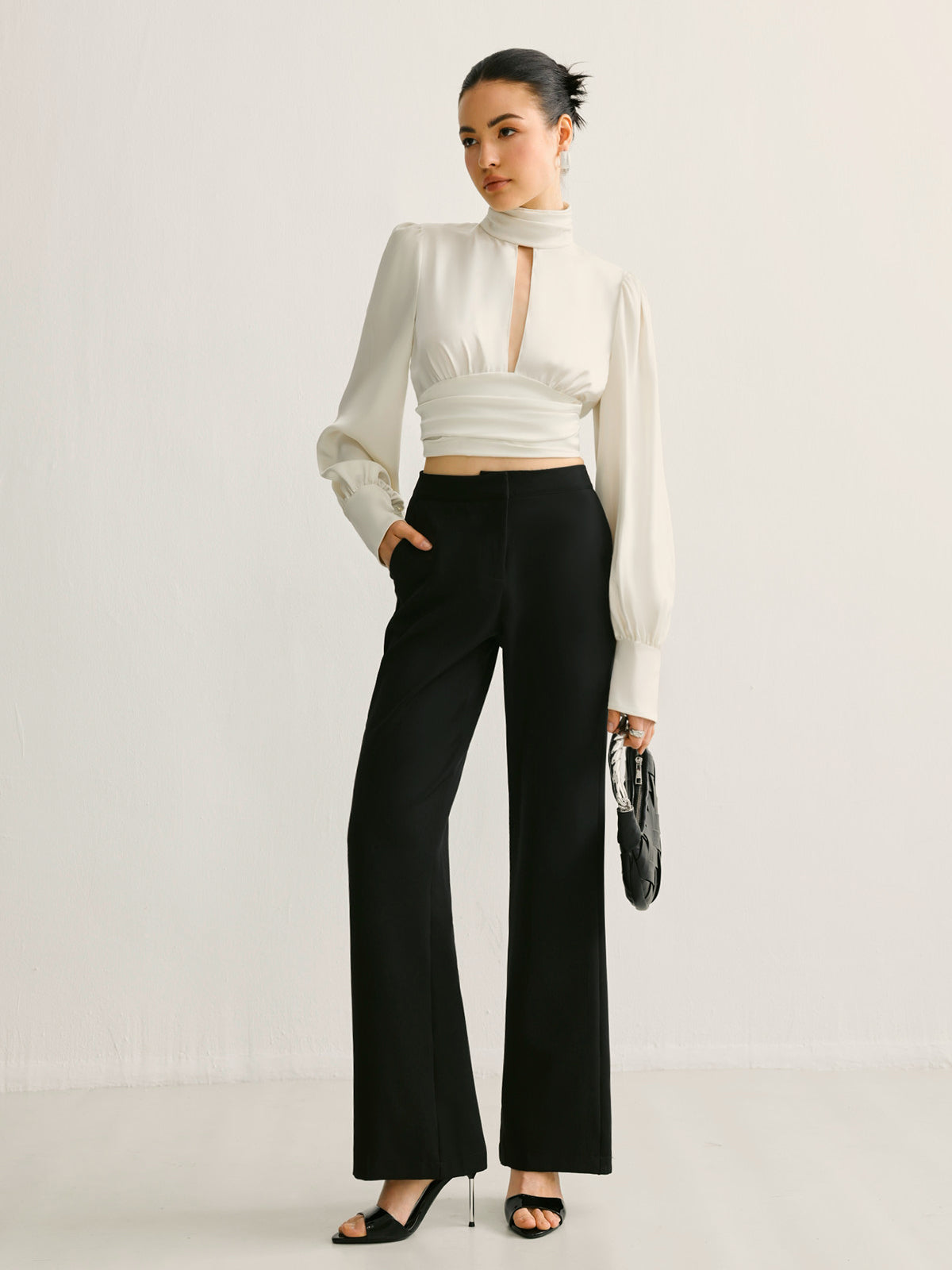 Kira Women's Pleated Blouse - full-length view