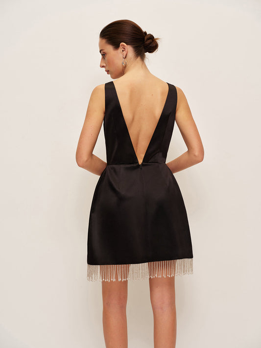 Tilda Women's Satin Dress - styled view