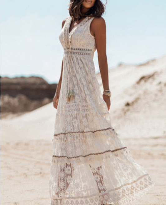 Elise Women's Lace Sundress - styled view