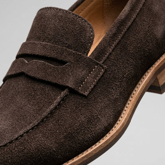 Tobias Men's Suede Loafers - styled view