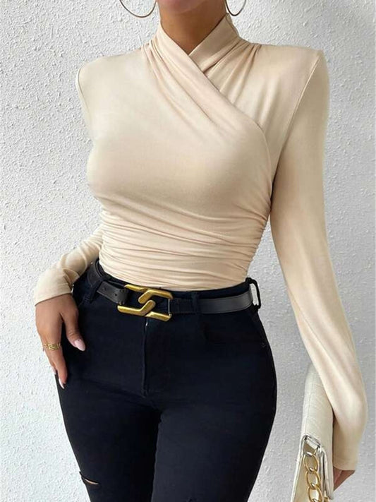 Uma Women's Pleated T-shirt - styled view