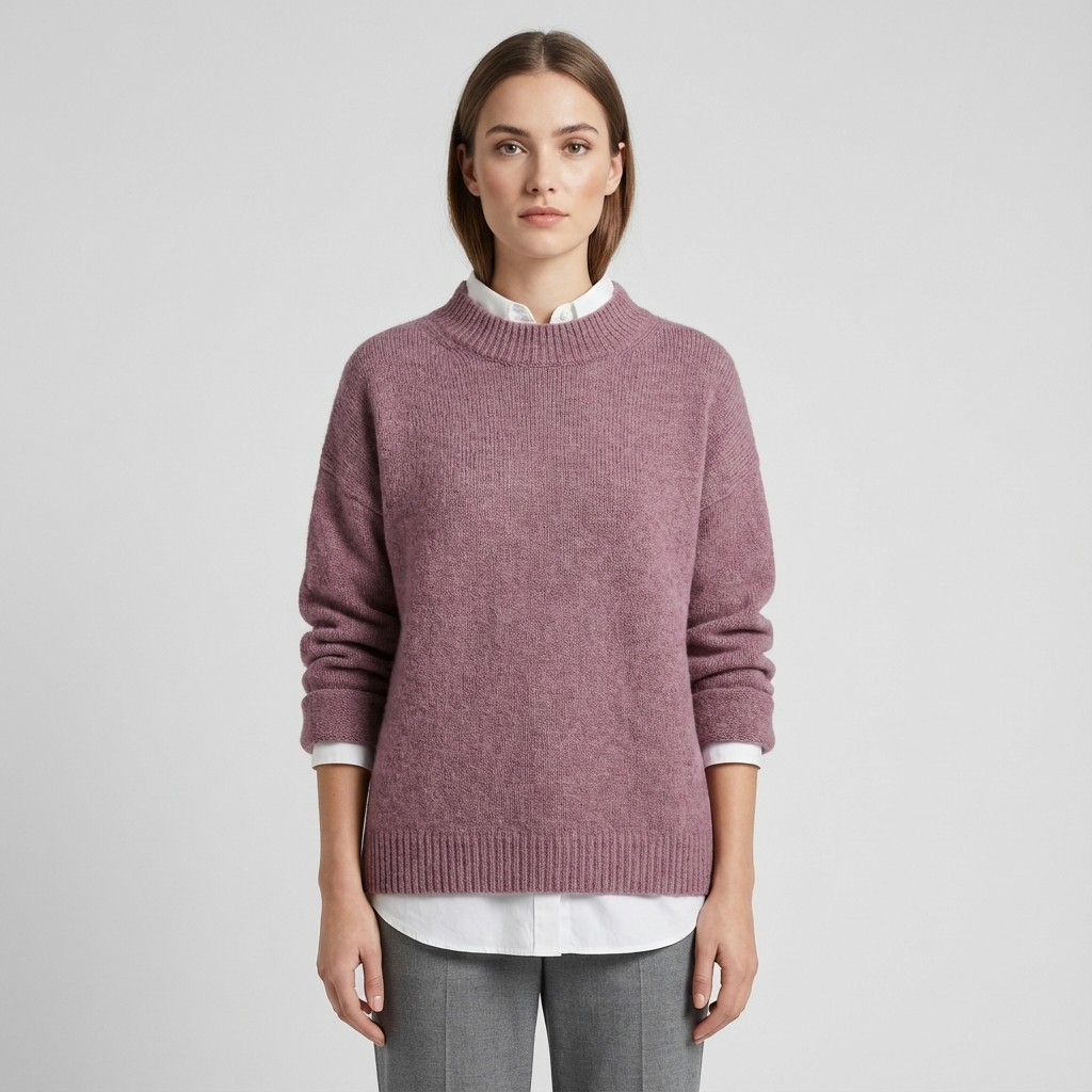 Pull tricoté pour femmes Seraphine | Col rond, manches longues