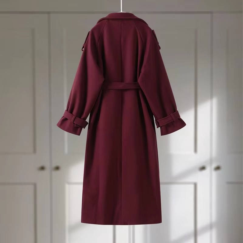 Ines Women's Oversized Trench Coat - styled view