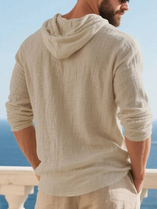 Milo Men's Linen Shirt - styled view