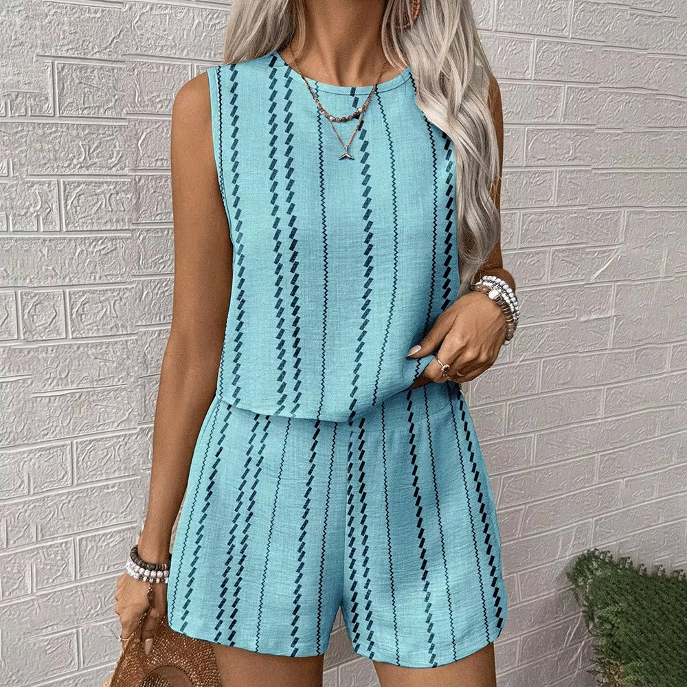 Sophie Women's Striped Tank Top - styled view