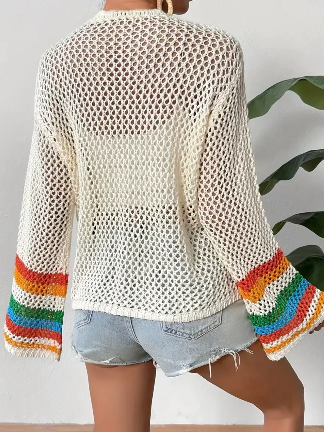 Elena Women's Crochet Cardigan - full-length view