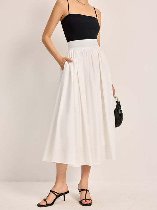 Eloise Women's Pleated Skirt - styled view