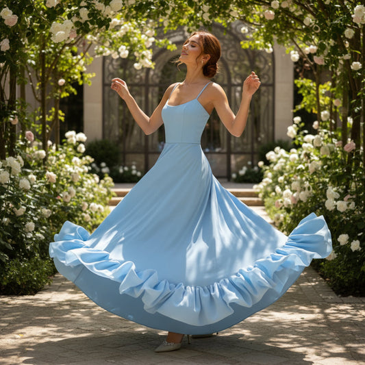 Keira Women's Midi Dress | Flounce Bustier Design, Elegant Summer Dress