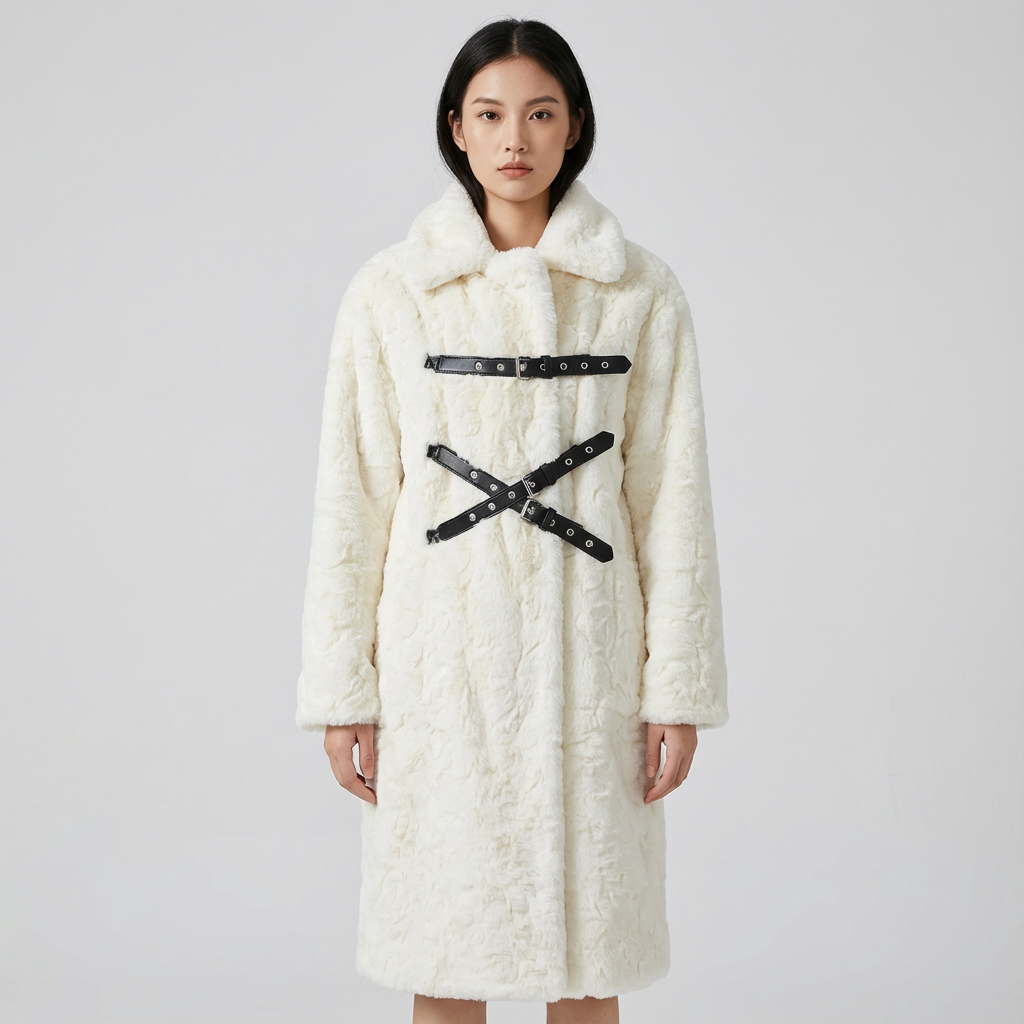 Slate Luna Women's Faux Fur Coat | Thick and Warm, Casual Winter Outerwear