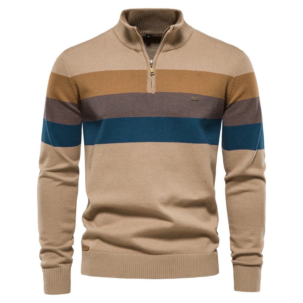Theo Men's Striped Sweater - back view