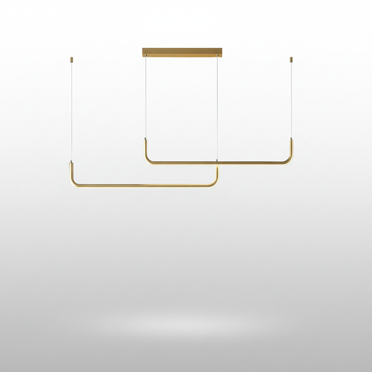 DumontLight gold linear pendant studio packshot