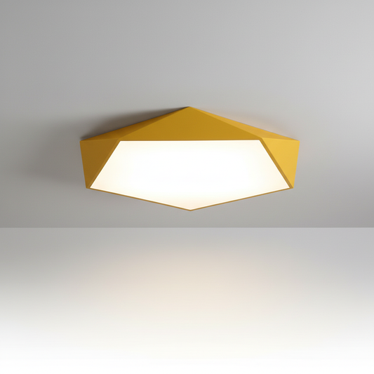 Geometra Flush Mount Ceiling Light - Yellow