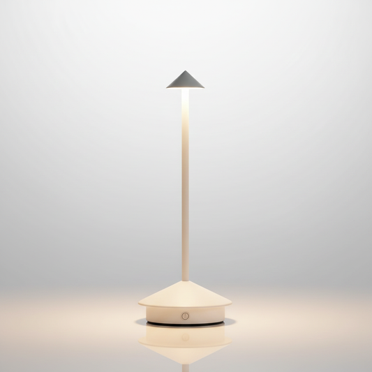 Luminara cordless LED table lamp white - studio packshot