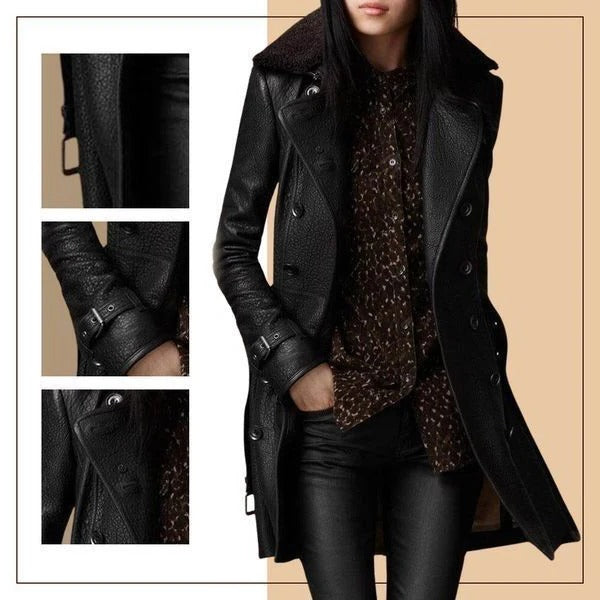 Faye Women's Coat - fabric and finish detail