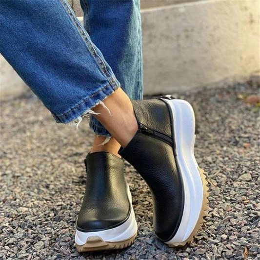Anouk Women's Platform Ankle Boots - styled view