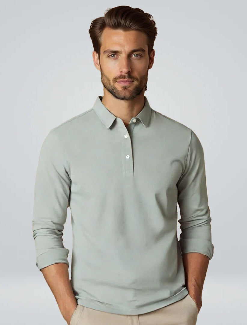 Felix Men's Long-sleeve Polo - front view