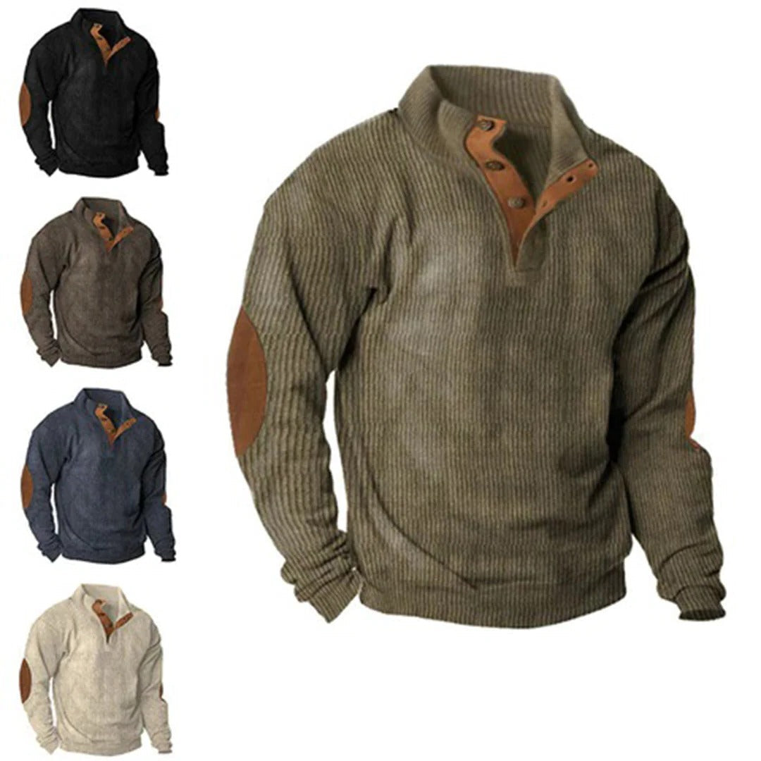 Zane Men's Sweater - fabric and finish detail
