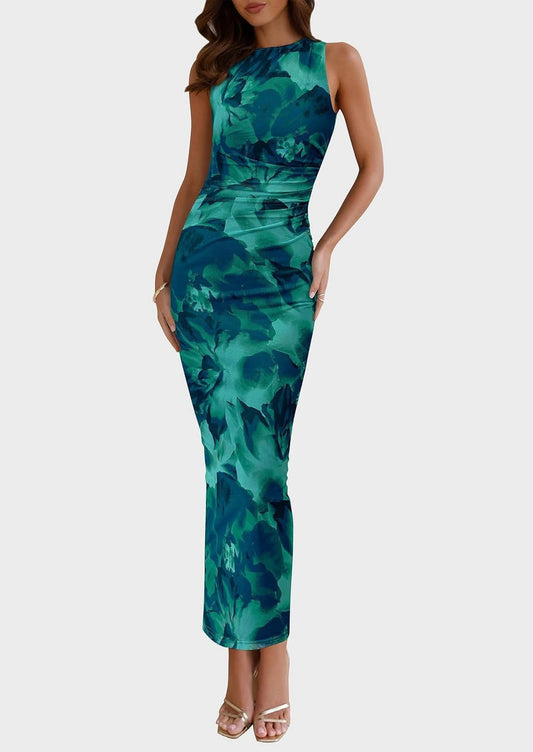 Mabel Women's Floral Maxi Dress - styled view