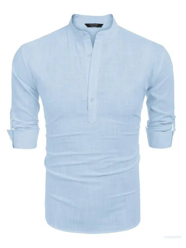 Hollis Men's Linen Shirt - styled view