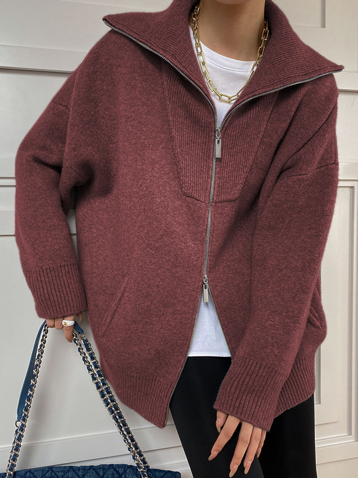 Zadie Women's Oversized Cardigan - styled view