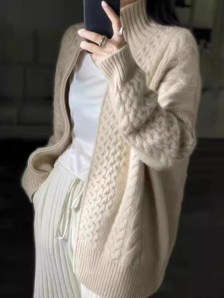 Juliette Women's Cable Knit Jacket - back view