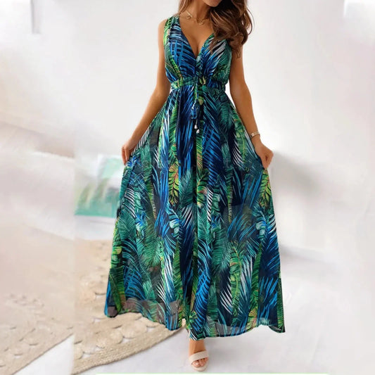 Nell Women's Floral Maxi Dress - styled view