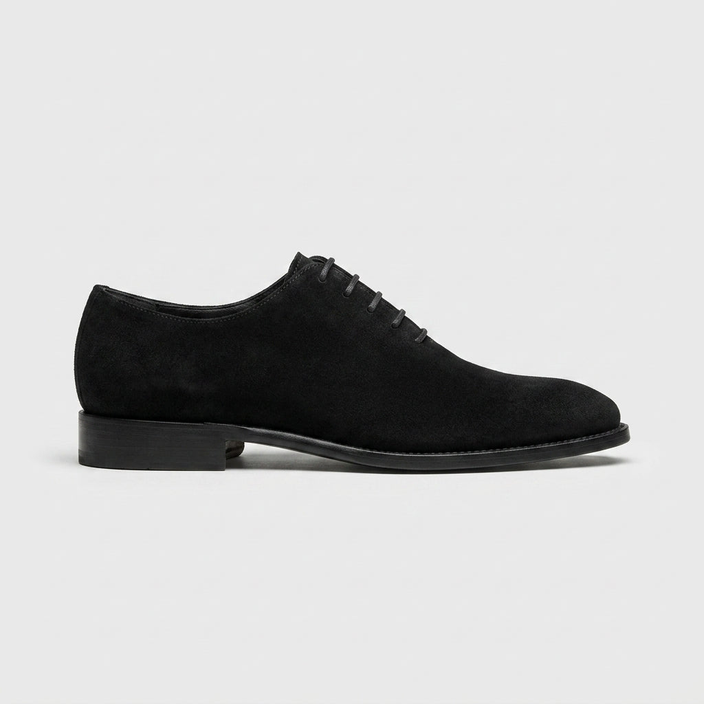 Reuben Men's Suede Oxfords - close-up detail