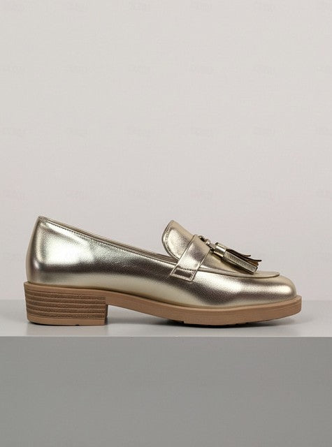 Selma Women's Block Heel Loafers - flat lay