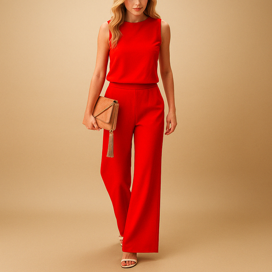 Freya Women's Wide Leg Jumpsuit - styled view