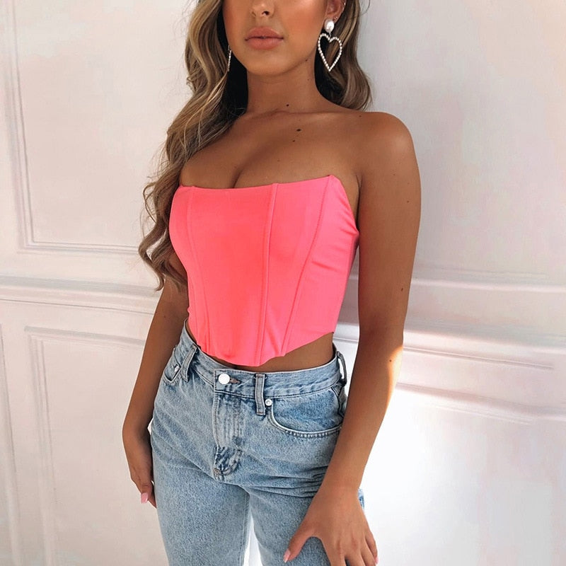 Lila Women's Corset Top - back view