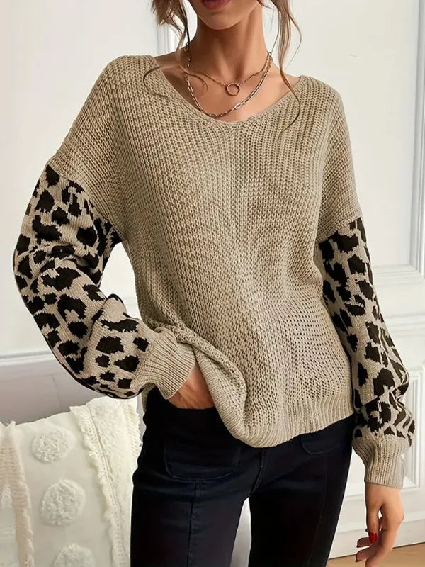 Ottilie Women's Leopard Sweater - styled view