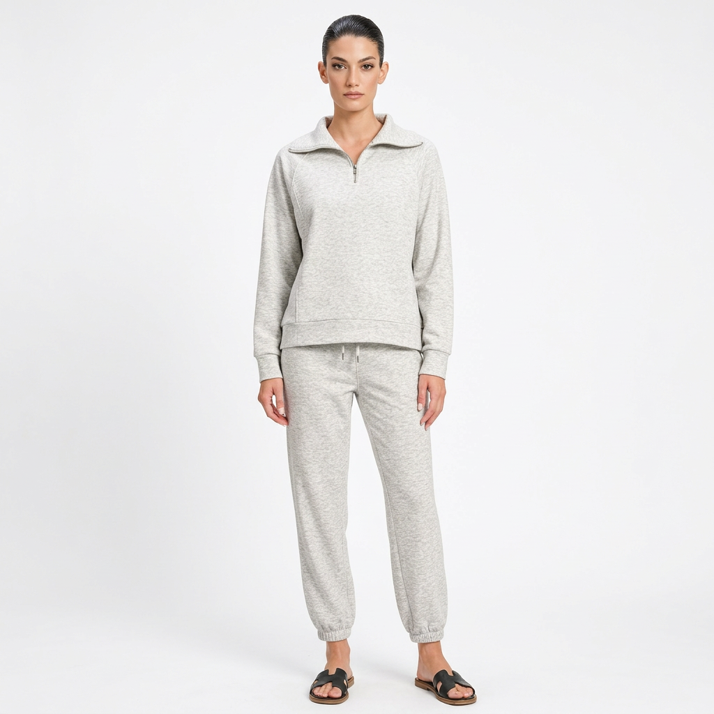 Zora Women's Scuba Lounge Set | Half-Zip Sweatshirt, Precision Joggers