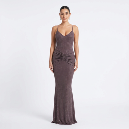 Daisy Women's Cocktail Dress | Backless Slim Fit, Floor-Length Maxi