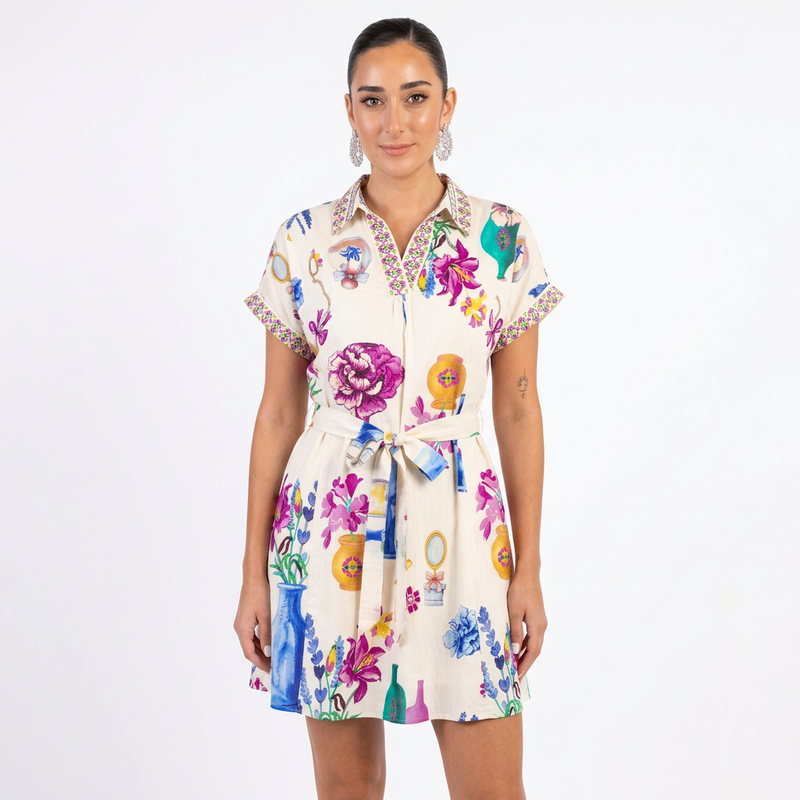 Ulani Women's Mini Dress | Floral Print, Rayon Blend