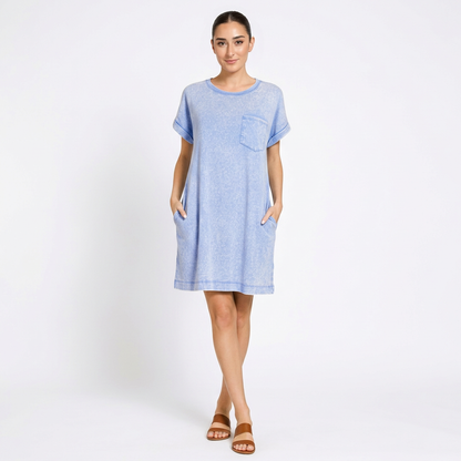 Zaria Women's T-Shirt Dress | Washed Premium Cotton, Relaxed Fit