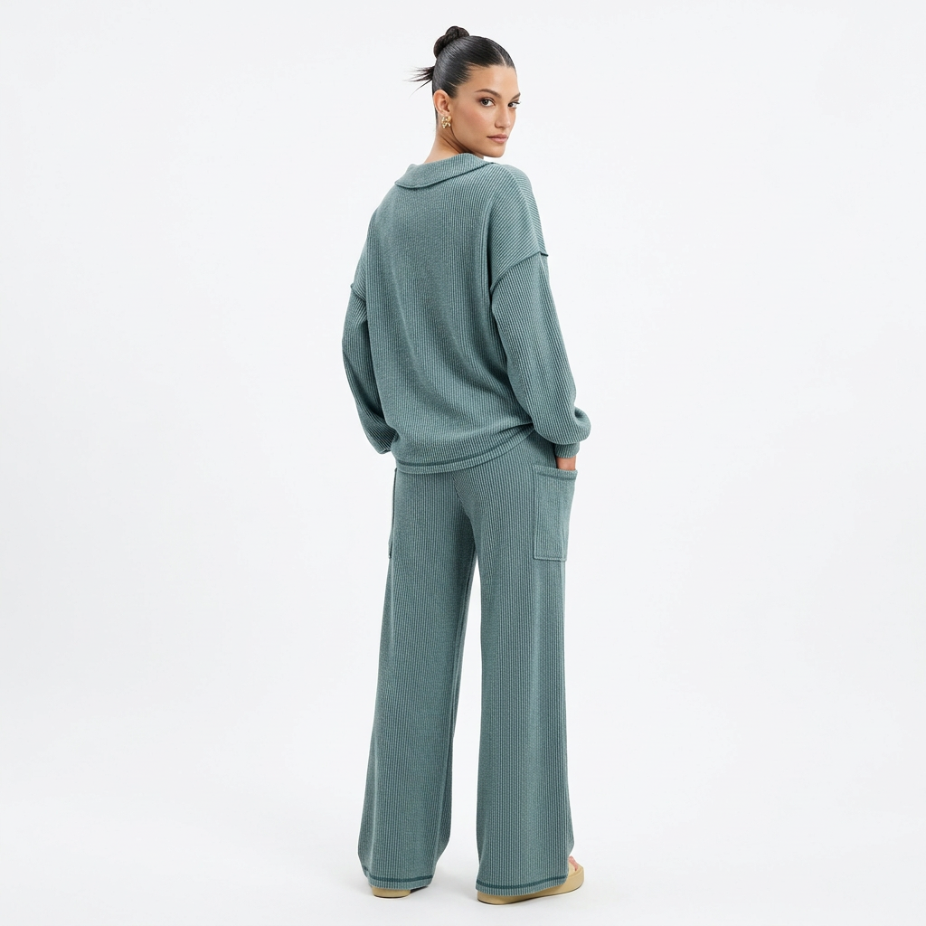 Conjunto de Lounge para Mujer Blair | Cordón de Pana, Costuras en Contraste