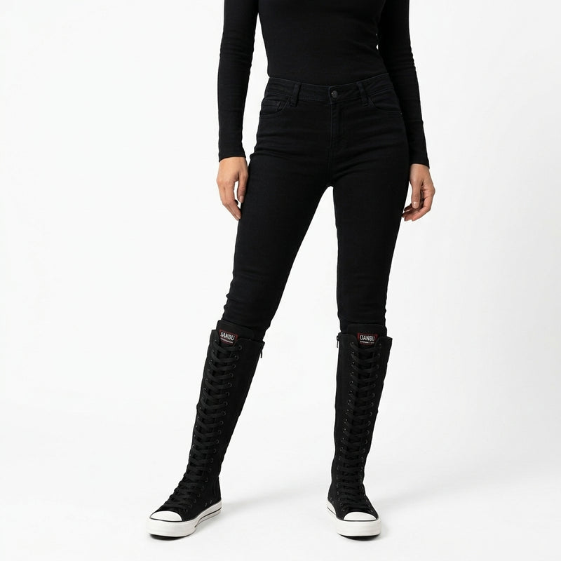 Kira Women's High Top Boots | Comfortable Canvas, Lace-Up Design