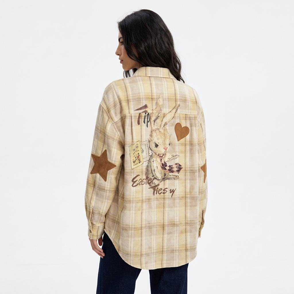 Evelyn Women's Flannel Shirt | Color Block Plaid, Oversized Fit