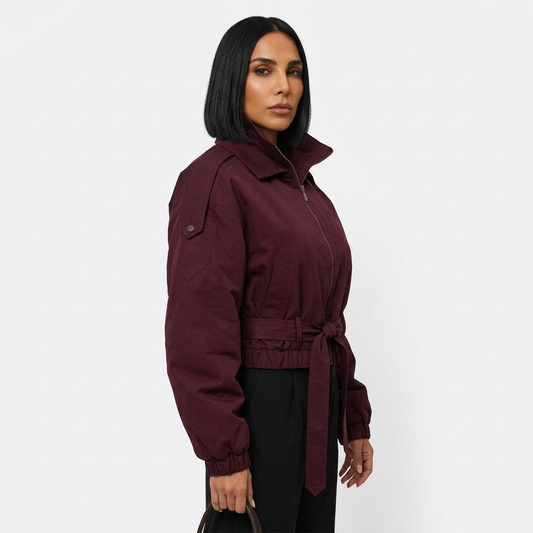 Bomber pour femme Bella | Col montant, manteau d’hiver stylé